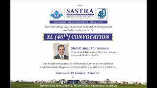 XL Convocation - Shri R. Shankar Raman