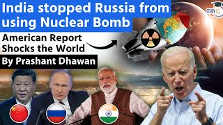 India Stopped Russia From Using Nuclear Bomb | American Report Shocks the World | By Prashant Dhawan