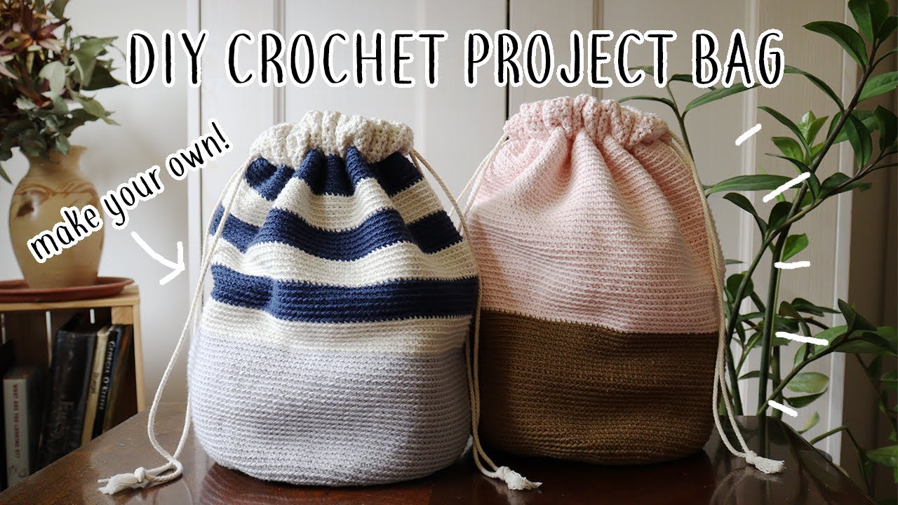 Knitting Bag Knitting Project Bag Project Bag Knitting Pouch- Crochet Project Bag Knitting Notion Bag
