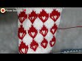 White and Red Sweater design / pattern for Beginners | @happywoolknit
