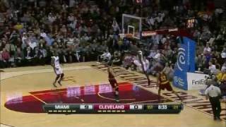 LeBron James throws the hammer down against the Cleveland Cavaliers