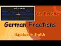 German Fractions Die Brüche Oder Anteile 