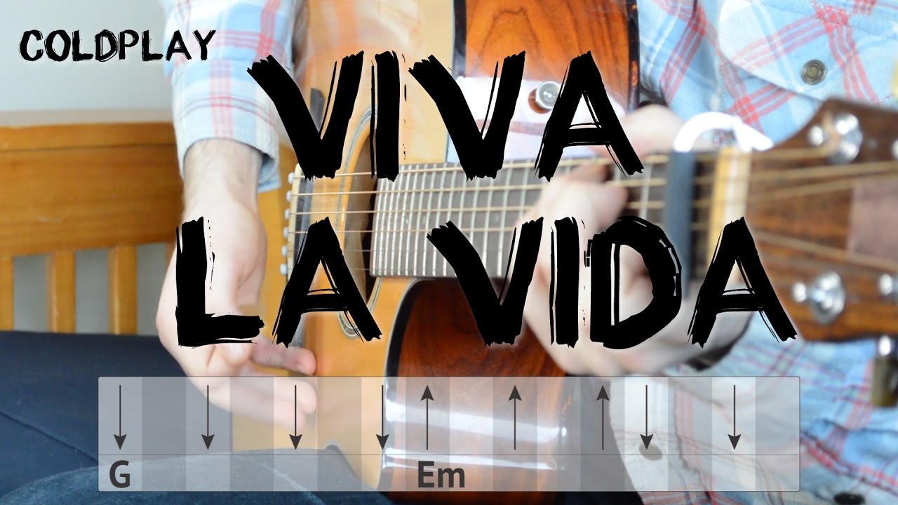 Viva La Vida Guitar Tutorial Coldplay Easy Chords And Strumming Youtube