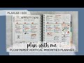 PLAN WITH ME | plan as i go style! | PLUM PAPER VERTICAL PRIORITIES | tattooed teacher plans