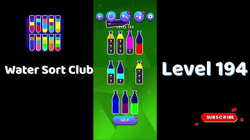 🎮 Water Sort Club Level 194 Walkthrough | Fun Liquid Sorting Game 💧 | SolutionGuruji