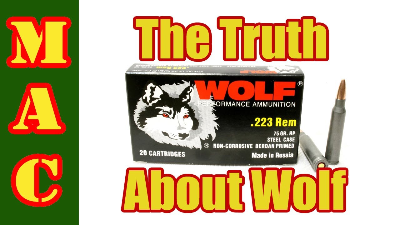 223 5.56x45 Ammo 55gr FMJ Wolf Performance 20 Round Box 