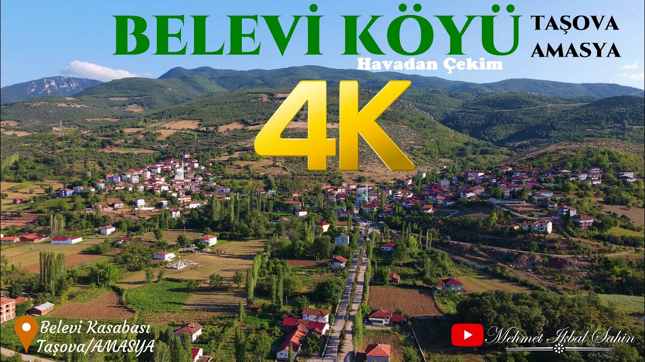 Belevi Köyü (TAŞOVA) AMASYA / 4K Havadan Çekim / Neşet Ertaş - Ah Yalan Dünyada / 18.8.21 Çarşamba