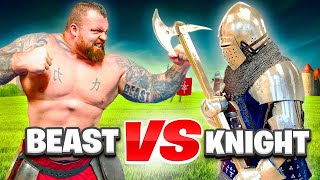 Eddie Hall Tries Medieval Knight Fighting!! (5vs1)