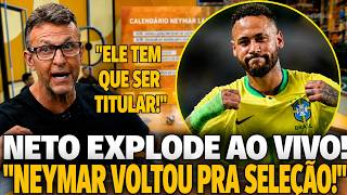 🚨CRAQUE NETO EXPLODE AO VIVO! "SEM NEYMAR NÃO VAI GANHAR A COPA!"