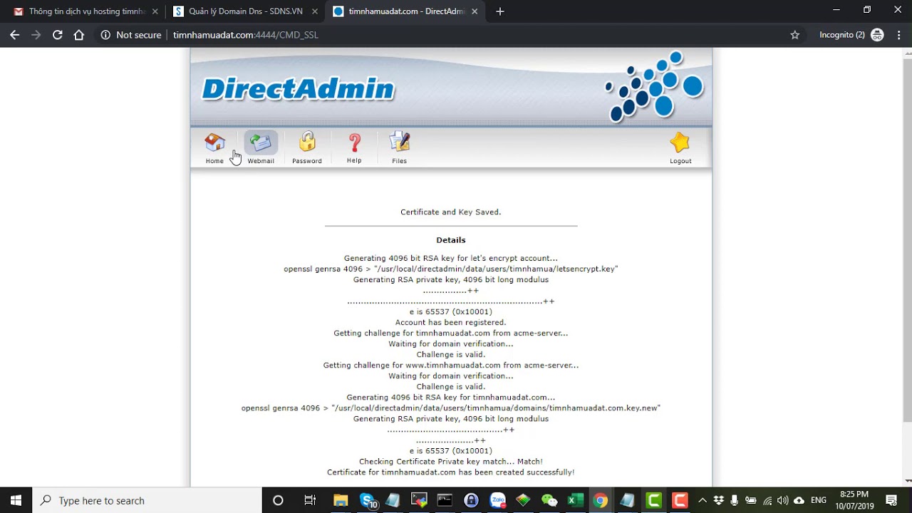 directadmin free  2022  Create ssl certificate (https) free for directadmin