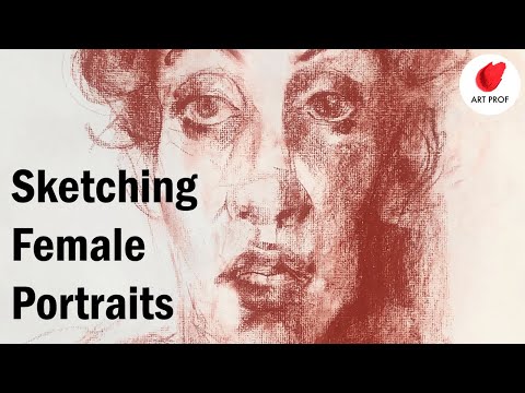 Real Time Portrait Drawing Demo in Conte Crayon for SelfTaught Artists