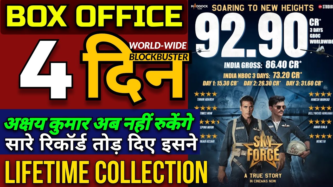 SKY FORCE DAY 4 total collection report, Akshay Kumar, veer p. , sara ali khan