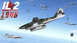 Full Il-2 1946 Mission B-17 Formation Attacked By Me-262S
