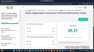 Cara mengakhiri dan Unduh Sertifikat Pelatihan Digital Kader Posyandu