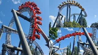 Tornado: One of a Kind Suspended Looping Coaster On Ride POV 2023 Särkänniemi