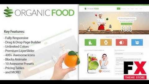 Preview Organic Food - Responsive Drupal Theme TForest