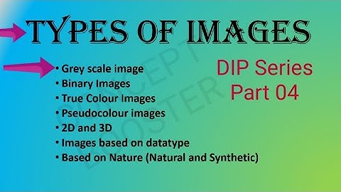 Types of Images | gray scale image, binary image, 2D and 3D image, Digital Image Processing series