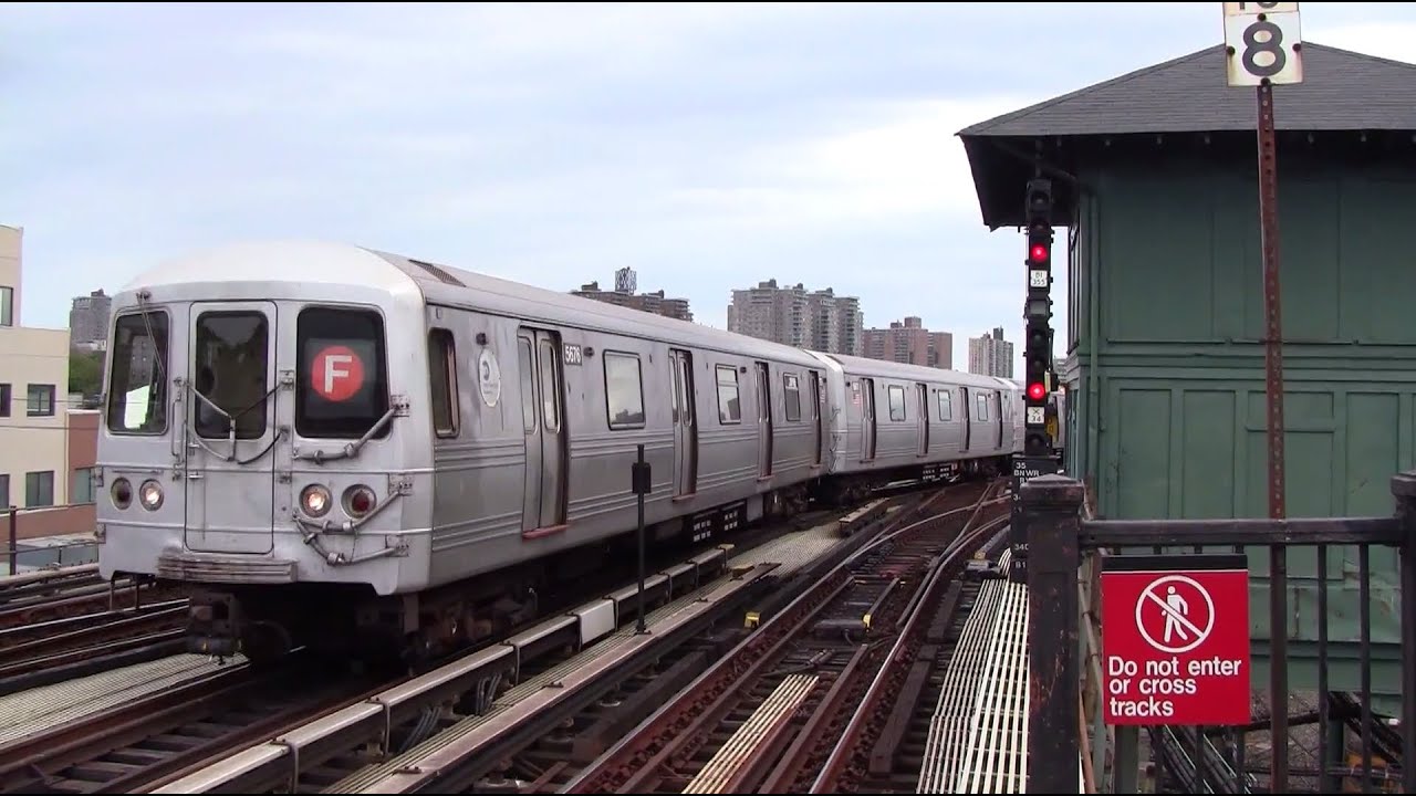 F Train R Train Rush Hour F Train Action at Avenue X - YouTube