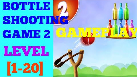 Bottle Shooting Game 2 gameplay level 1-20 solution or walk