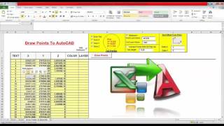 AutoCAD to excel, excel to Autocad all - extract coordinates from Autocad