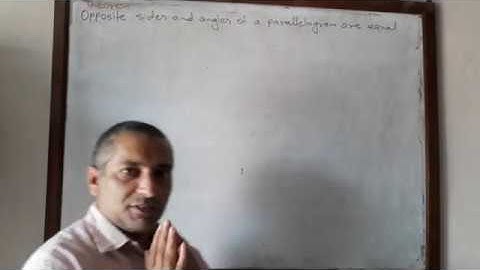 #Mahesh Bhattarai #Mathematics #Class9 #Geometry #Parallelogram #Theorem #Opposite side and angles..