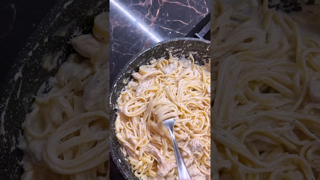 Быстрый ужин? Легко! Паста Альфредо🍝 #рецепты #идеяужина #рецептпасты
