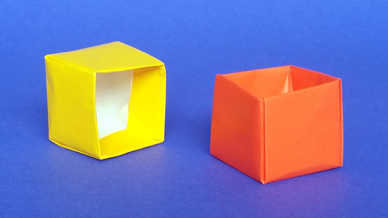 How To Make An Origami Cube Box With One Piece Of Paper Diy Tutorial