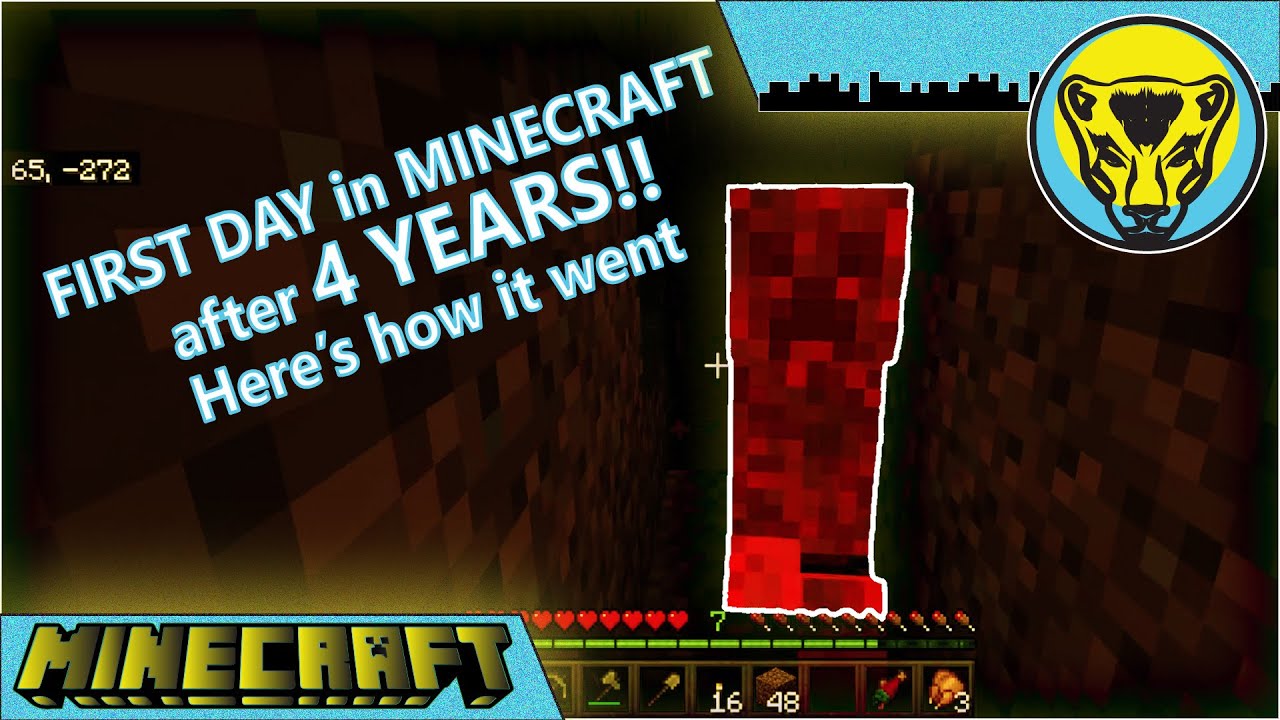 Playing MINECRAFT again after 4YEARS!! Here's how it went - YouTube