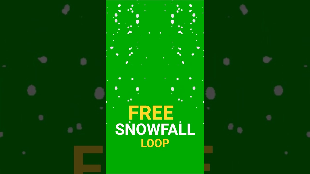 Green Screen Snowfall Loop | Free Winter Overlay for Streamers & Editors ❄️ Relaxing HD