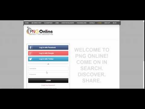PNG Online - How to Login