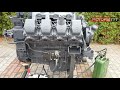 Запуск двигателя Мерседес OM 502 LA / Engine start Mercedes OM 502 LA