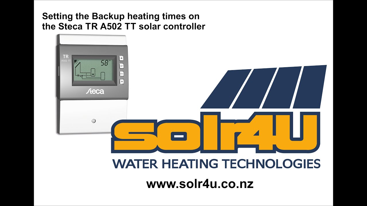using the Steca A502 controller backup heating setup