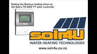 using the Steca A502 controller backup heating setup