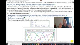 Advice for Maths Exploration | Chebyshev and Spread Polynumbers: the remarkable Goh factorization