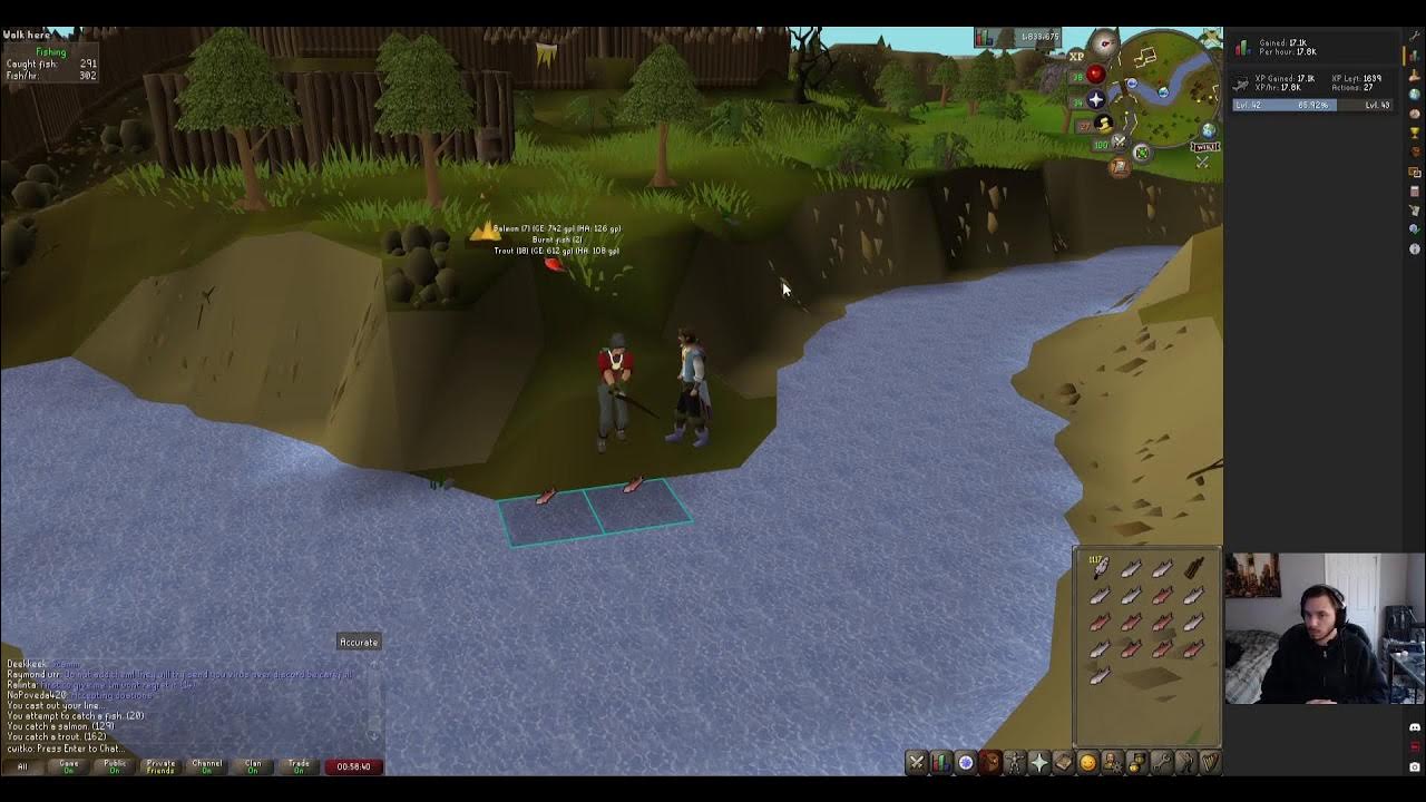 Learning Python and I am now Lvl 42 Fishing in OSRS - YouTube