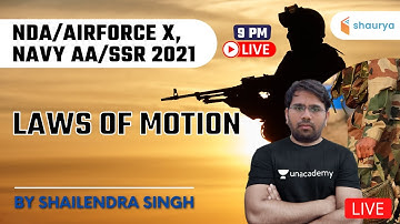 Laws of Motion  | Physics | NDA/Air Force Group X/Navy AA/SSR 2021 | Shailendra Sir