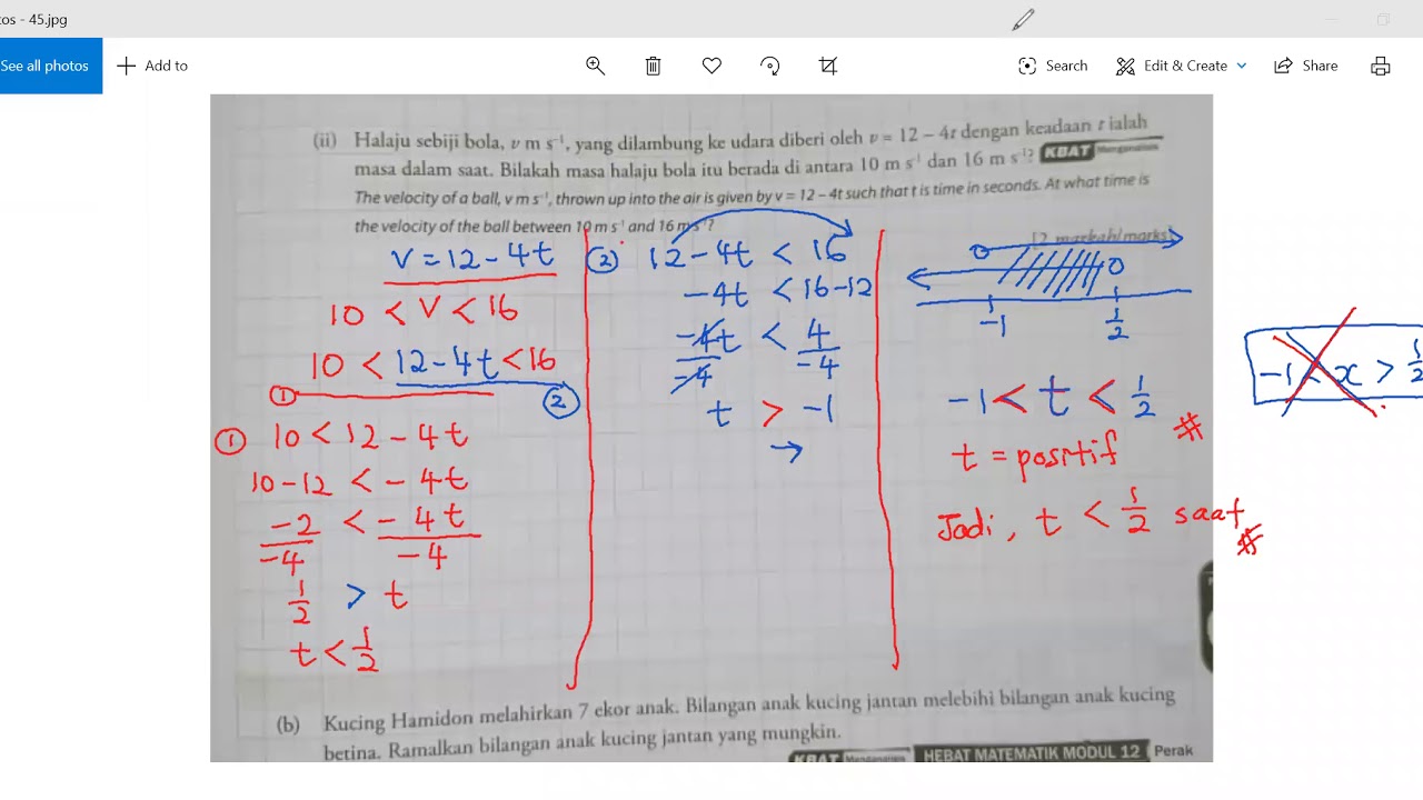 Tingkatan 1 Matematik Soalan Kbat Bab 7 Ketaksamaan Linear Part 2 Youtube