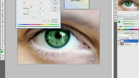how change eye color easy adobe photoshop cs3