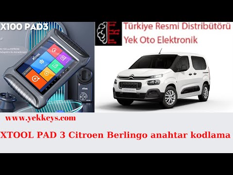 Xtool PAD 3 Citoen Berlingo Anahtar Kodlama