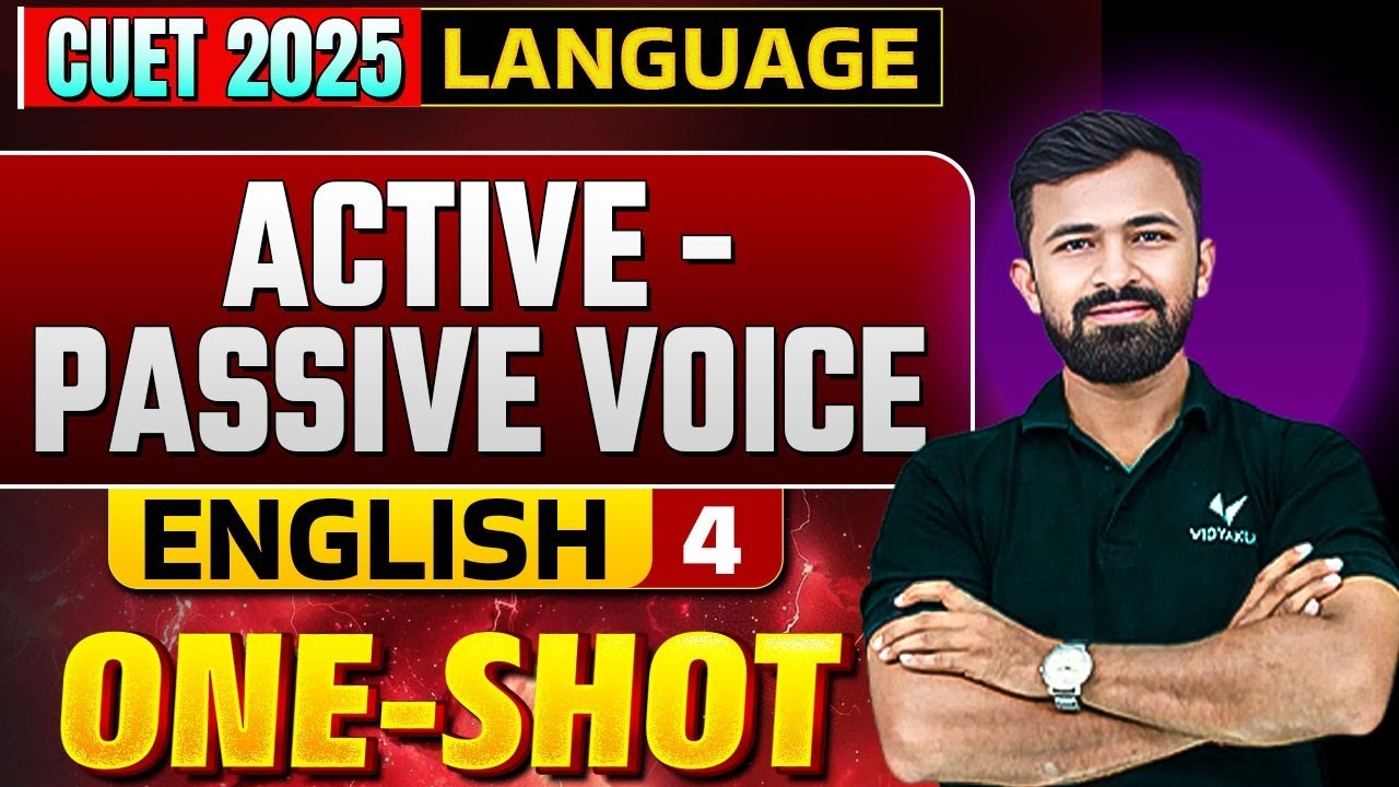 Active Passive Voice English Grammar | CUET 2025 English One Shot ...