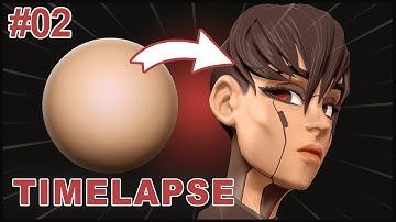 I MADE A CHARACTER FROM CYBERPUNK IN  3D !!  TIMELAPSE #02