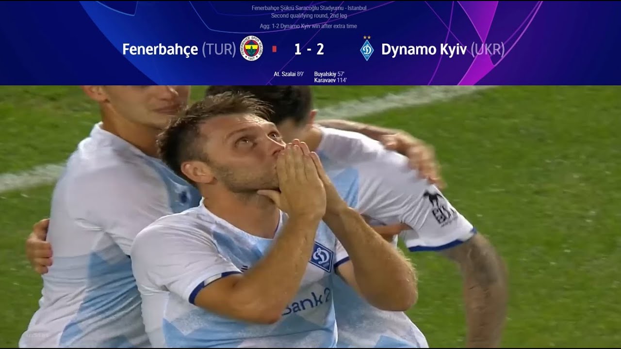 Dynamo Kyiv - Fenerbahce score ≻ 03.11.2022 ≻ Match score ≡