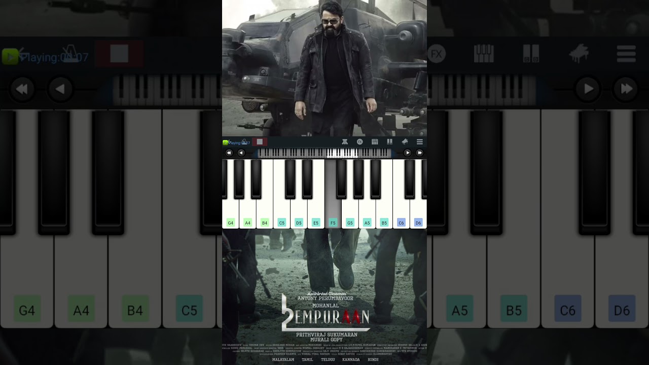 Khureshi Ab'raam Entry BGM | Empuraan | Piano Tutorial