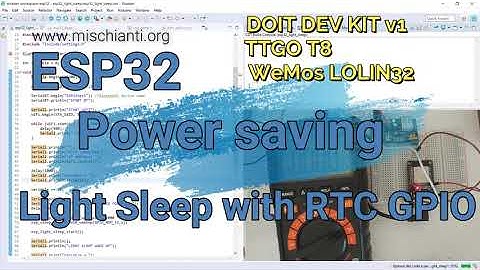 ESP32 practical power saving:  light sleep with RTC GPIO, DEV KIT v1 vs LOLIN32 vs TTGO T8 - 5