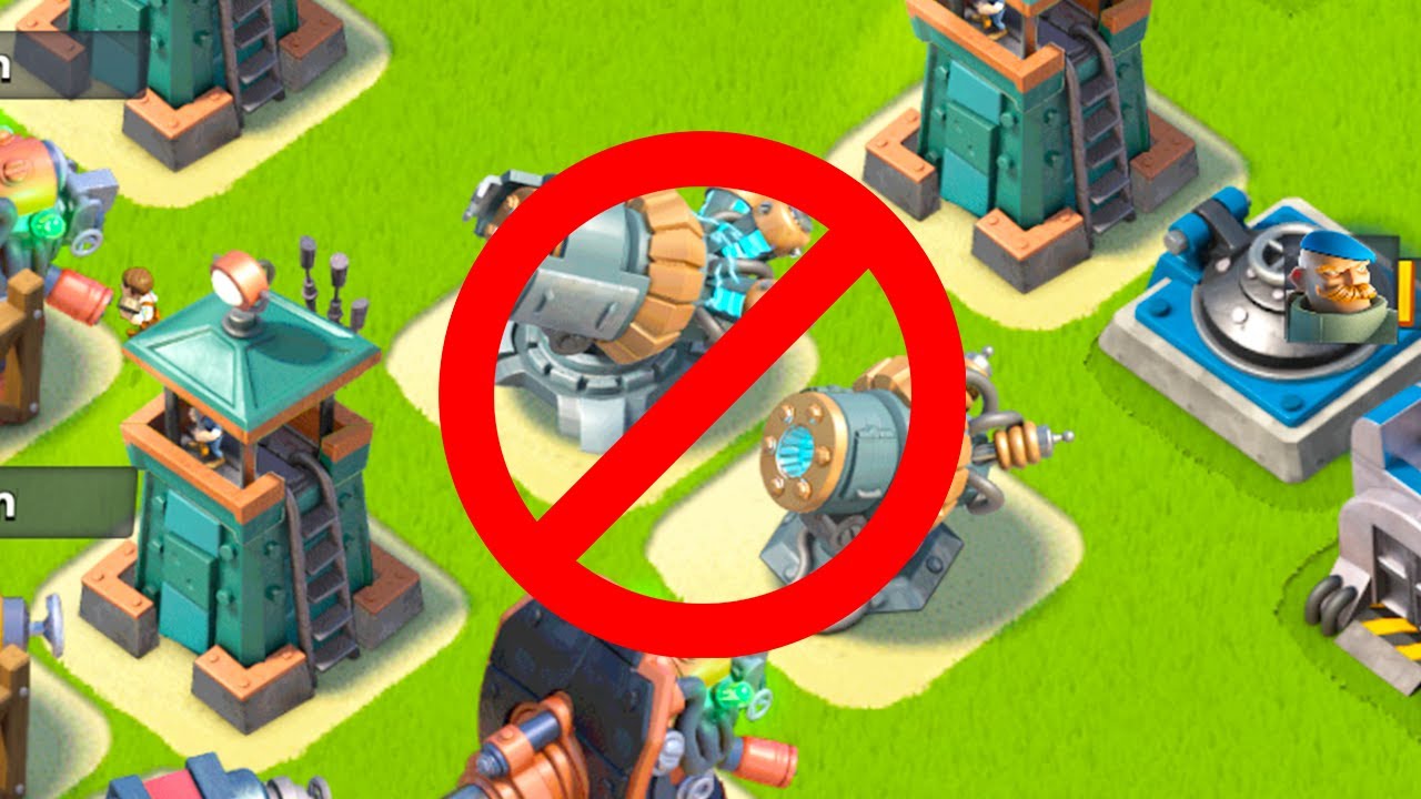 Boom Beach an argument for never upgrading your shock launchers...