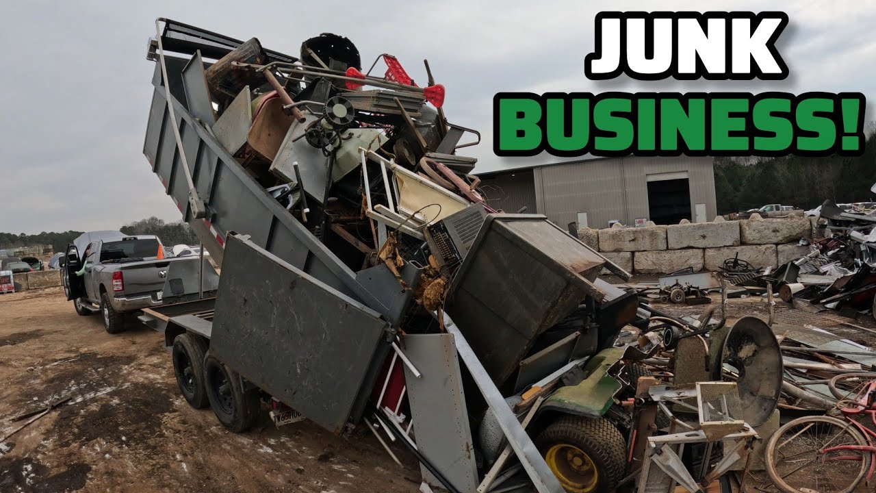 We Made Over $600 Selling Old Metal To The Scrap Yard Today! - Junk Removal Business 