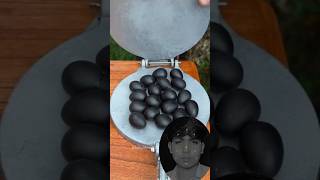 Tortilla Press vs Black Birds eggs #asmr #satisfying #oddlysatisfying #eggs #experiment #tortilla