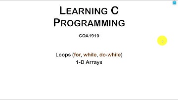 Loops and 1D array || C Programming