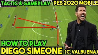 Diego Simeone (C. Valbuena) Pes 2020 Mobile Formation Guide & Tactics | How To Play Diego Simeone