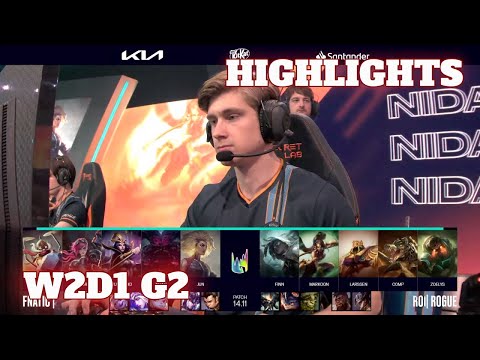 FNC vs RGE - Highlights | Week 2 Day 1 LEC Summer 2024 | Fnatic vs Rogue W2D1